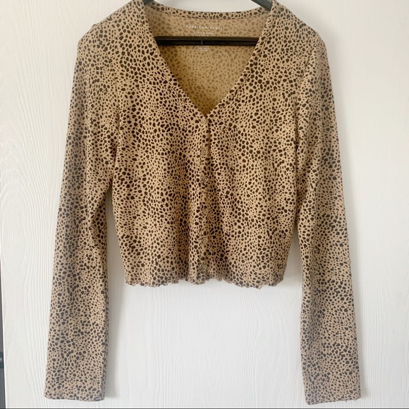 American Eagle Outfitters Tops - American Eagle Leopard Crop Top